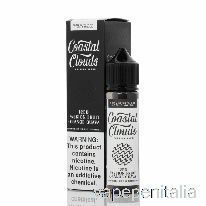 Vape Italia Iced Passion Fruit Orange Guava - Coastal Clouds Co. -60 Ml 3 Mg